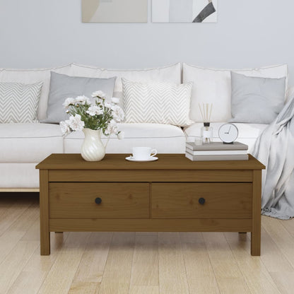 Couchtisch Honigbraun 100x50x40 cm Massivholz Kiefer - Pazzar.ch