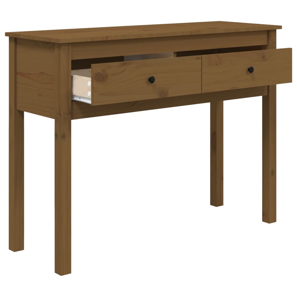 Konsolentisch Honigbraun 100x35x75 cm Massivholz Kiefer - Pazzar.ch