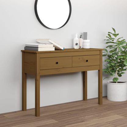 Konsolentisch Honigbraun 100x35x75 cm Massivholz Kiefer - Pazzar.ch