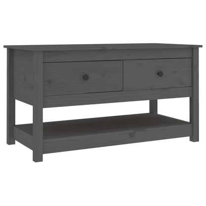 Couchtisch Grau 102x49x55 cm Massivholz Kiefer - Pazzar.ch