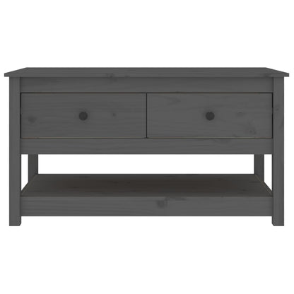 Couchtisch Grau 102x49x55 cm Massivholz Kiefer - Pazzar.ch