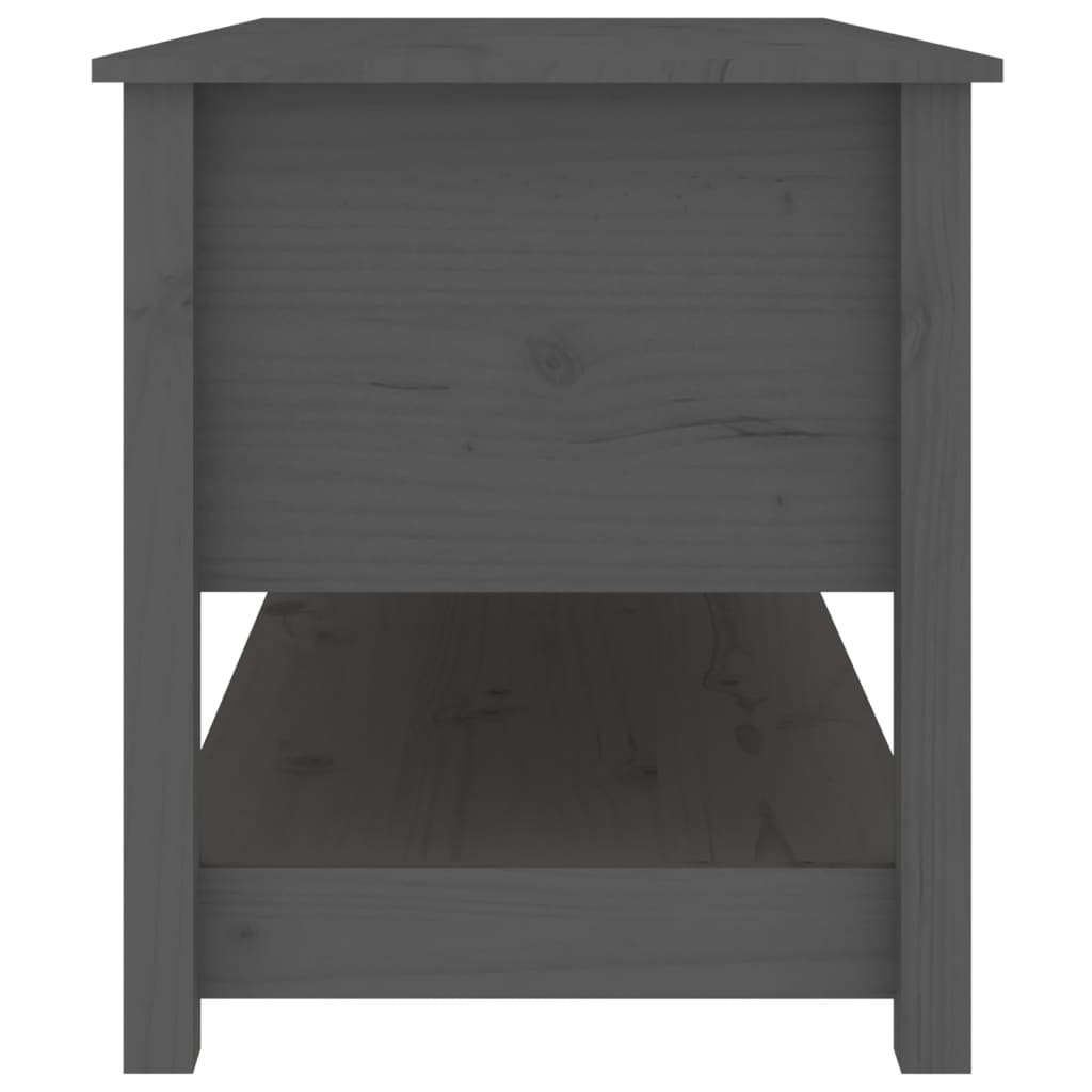 Couchtisch Grau 102x49x55 cm Massivholz Kiefer - Pazzar.ch