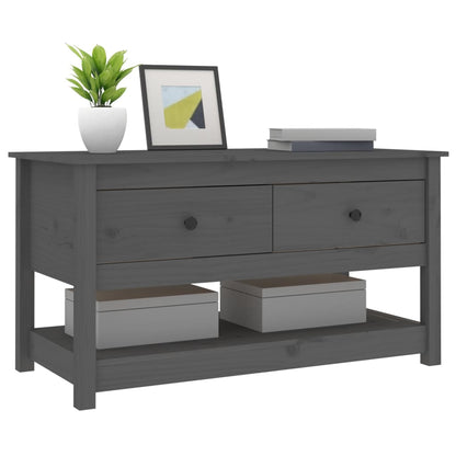Couchtisch Grau 102x49x55 cm Massivholz Kiefer - Pazzar.ch