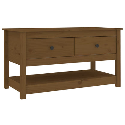 Couchtisch Honigbraun 102x49x55 cm Massivholz Kiefer - Pazzar.ch