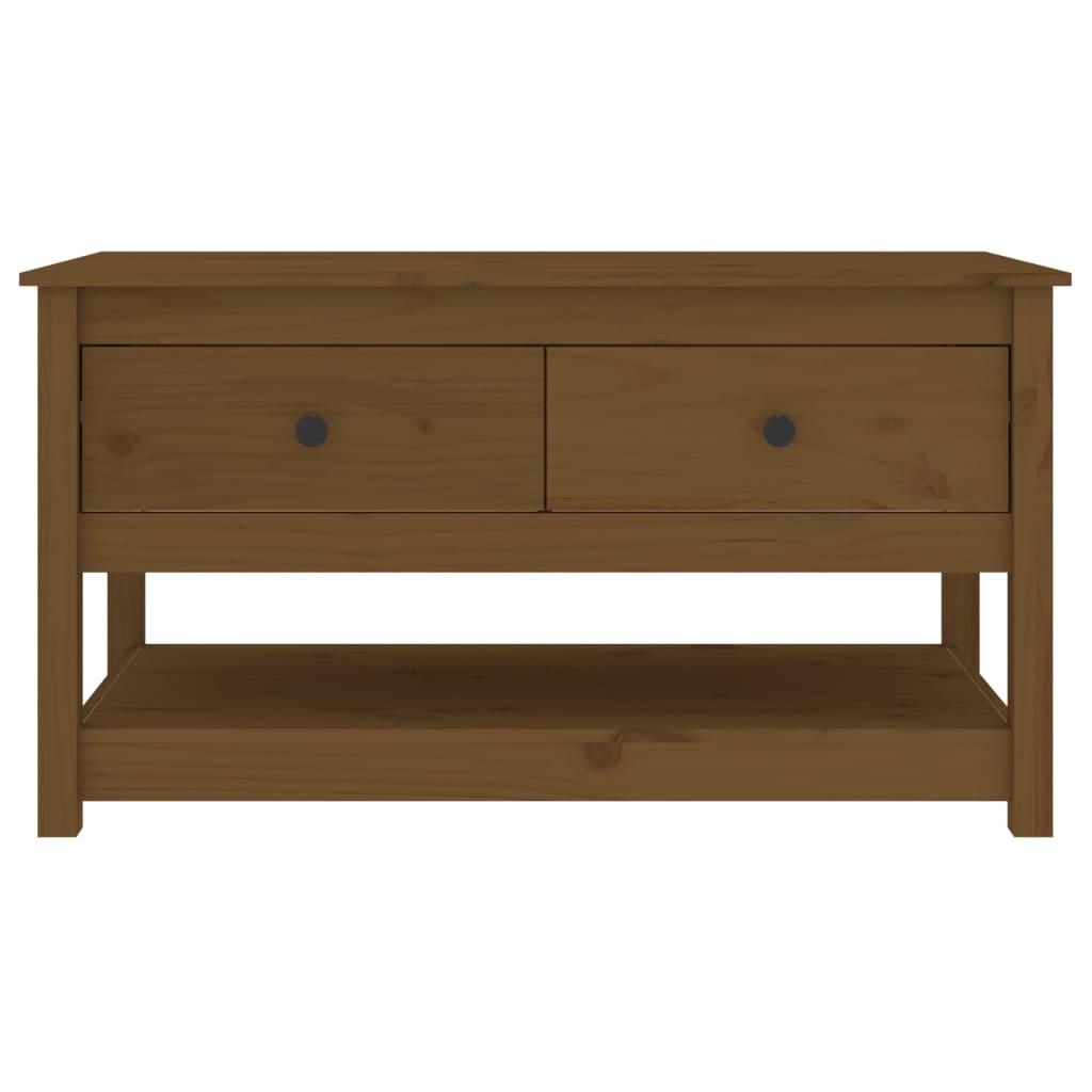 Couchtisch Honigbraun 102x49x55 cm Massivholz Kiefer - Pazzar.ch