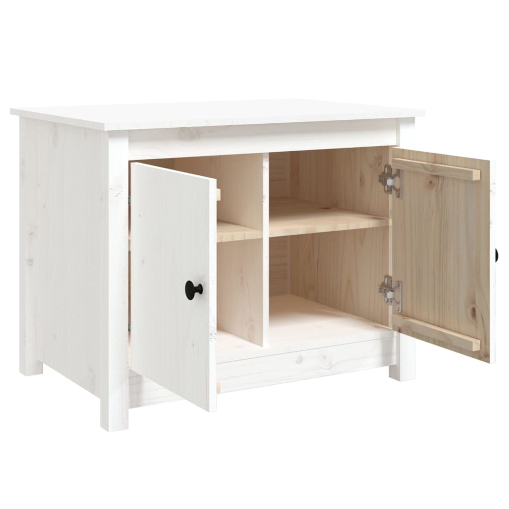 Couchtisch Weiß 71x49x55 cm Massivholz Kiefer - Pazzar.ch