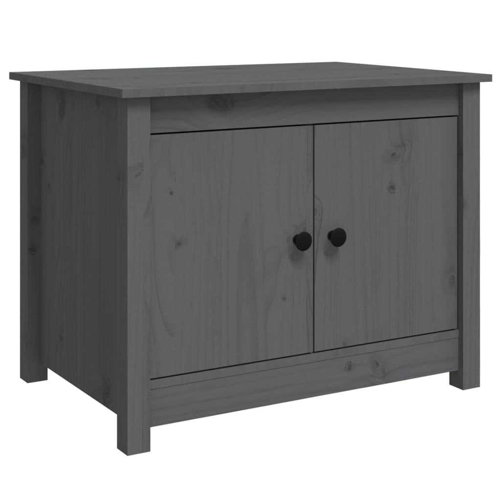 Couchtisch Grau 71x49x55 cm Massivholz Kiefer - Pazzar.ch