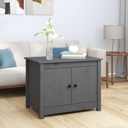 Couchtisch Grau 71x49x55 cm Massivholz Kiefer - Pazzar.ch
