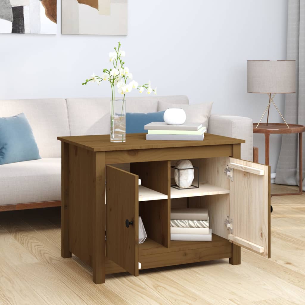 Couchtisch Honigbraun 71x49x55 cm Massivholz Kiefer - Pazzar.ch