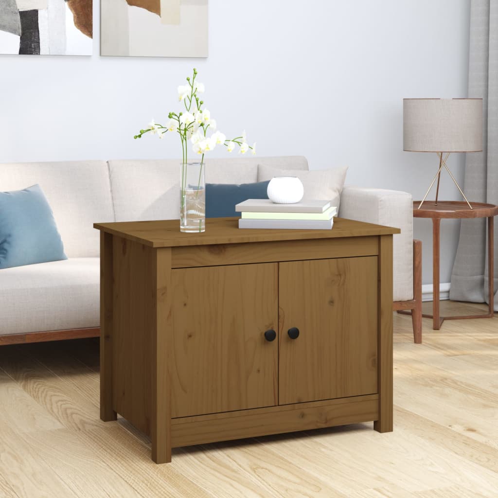 Couchtisch Honigbraun 71x49x55 cm Massivholz Kiefer - Pazzar.ch