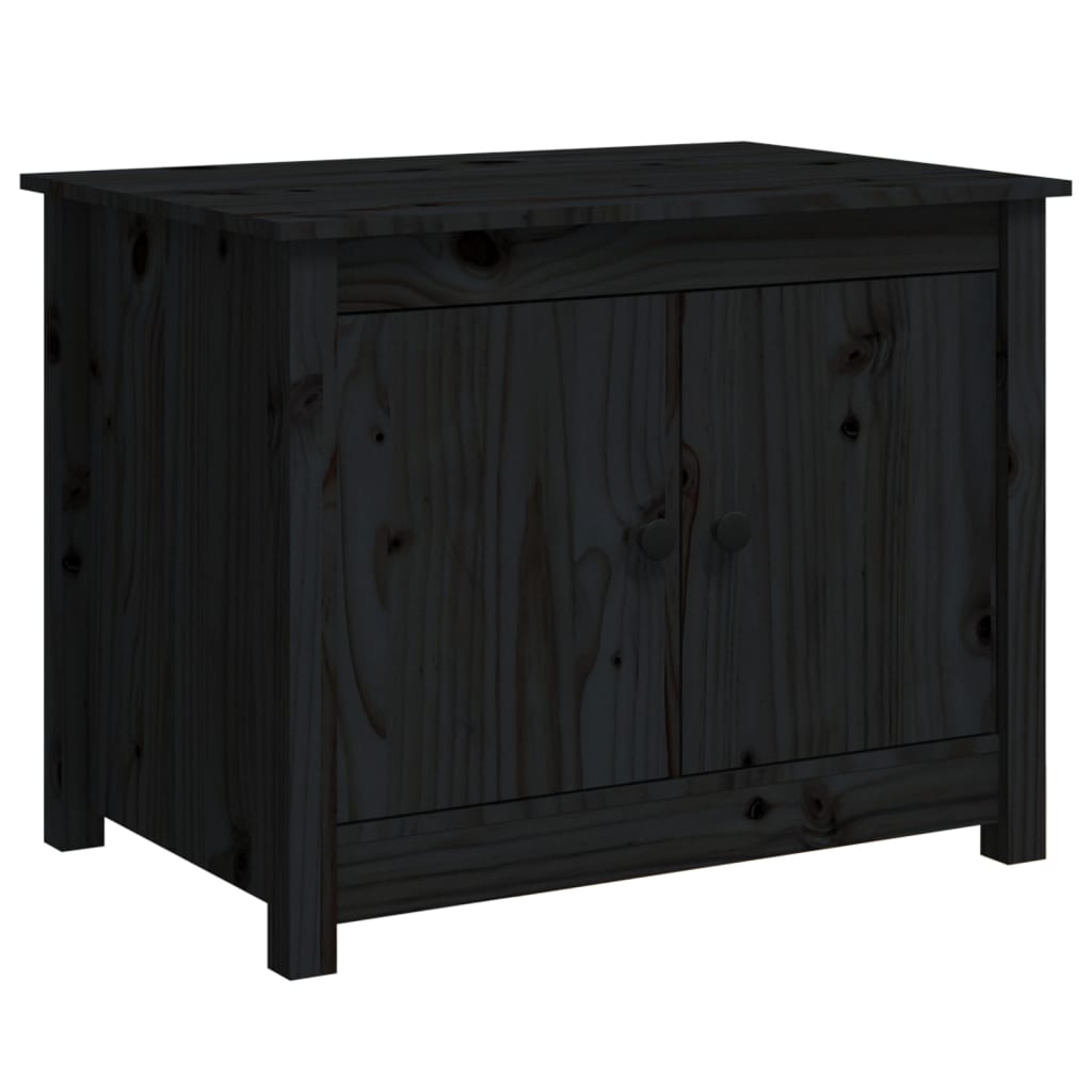 Couchtisch Schwarz 71x49x55 cm Massivholz Kiefer - Pazzar.ch