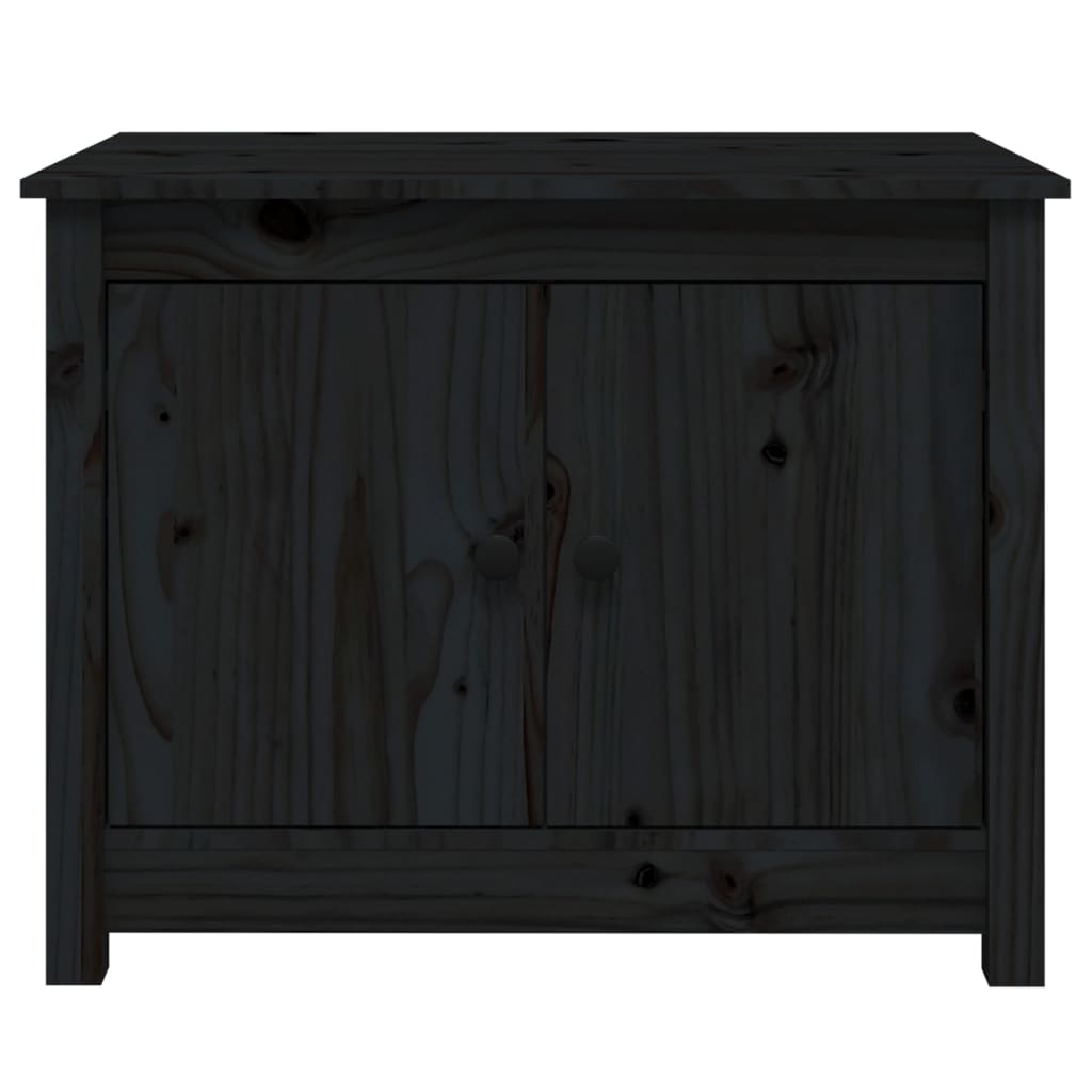 Couchtisch Schwarz 71x49x55 cm Massivholz Kiefer - Pazzar.ch
