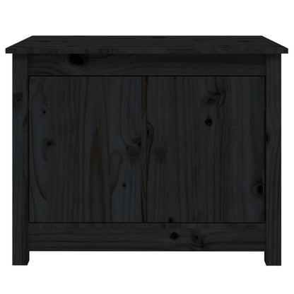 Couchtisch Schwarz 71x49x55 cm Massivholz Kiefer - Pazzar.ch