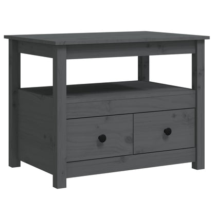 Couchtisch Grau 71x49x55 cm Massivholz Kiefer - Pazzar.ch