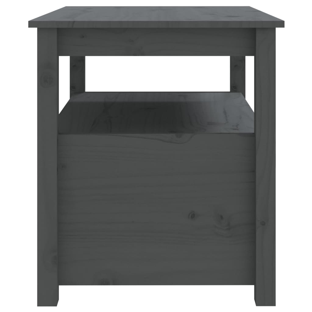 Couchtisch Grau 71x49x55 cm Massivholz Kiefer - Pazzar.ch