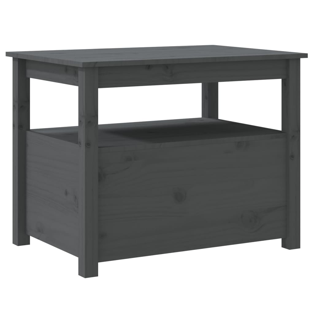 Couchtisch Grau 71x49x55 cm Massivholz Kiefer - Pazzar.ch