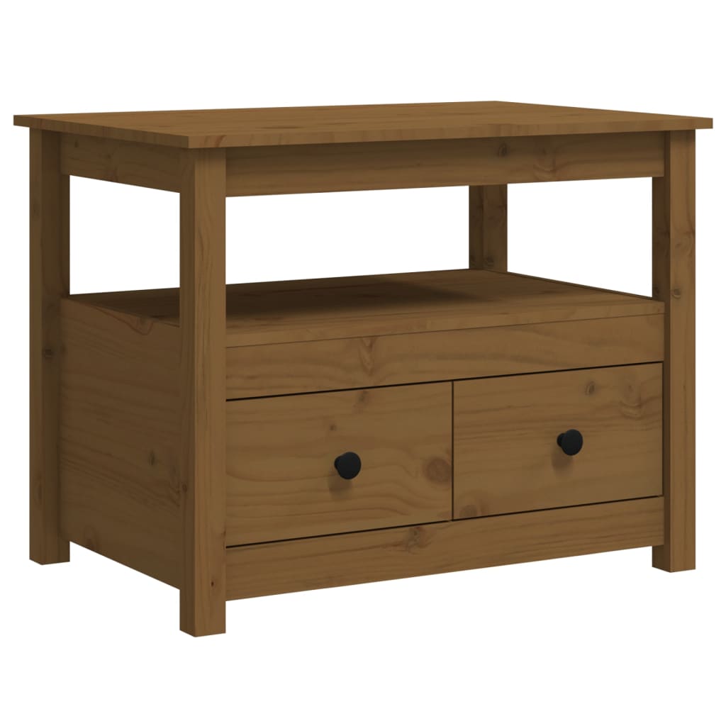 Couchtisch Honigbraun 71x49x55 cm Massivholz Kiefer - Pazzar.ch