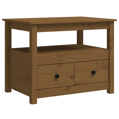 Couchtisch Honigbraun 71x49x55 cm Massivholz Kiefer - Pazzar.ch