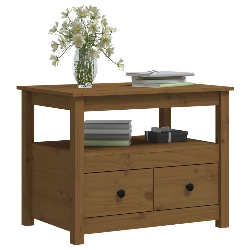 Couchtisch Honigbraun 71x49x55 cm Massivholz Kiefer - Pazzar.ch