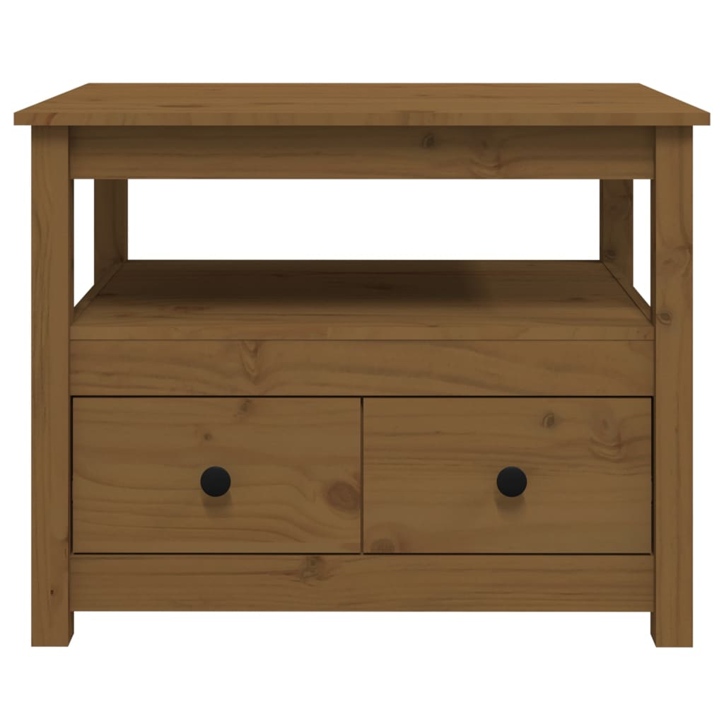 Couchtisch Honigbraun 71x49x55 cm Massivholz Kiefer - Pazzar.ch