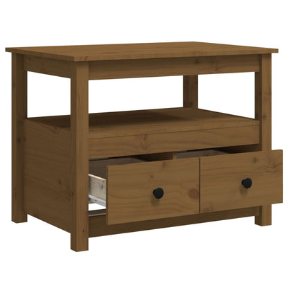Couchtisch Honigbraun 71x49x55 cm Massivholz Kiefer - Pazzar.ch