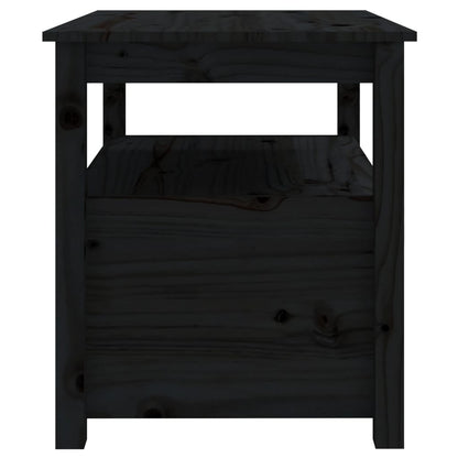 Couchtisch Schwarz 71x49x55 cm Massivholz Kiefer - Pazzar.ch