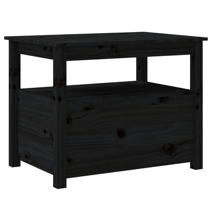 Couchtisch Schwarz 71x49x55 cm Massivholz Kiefer - Pazzar.ch