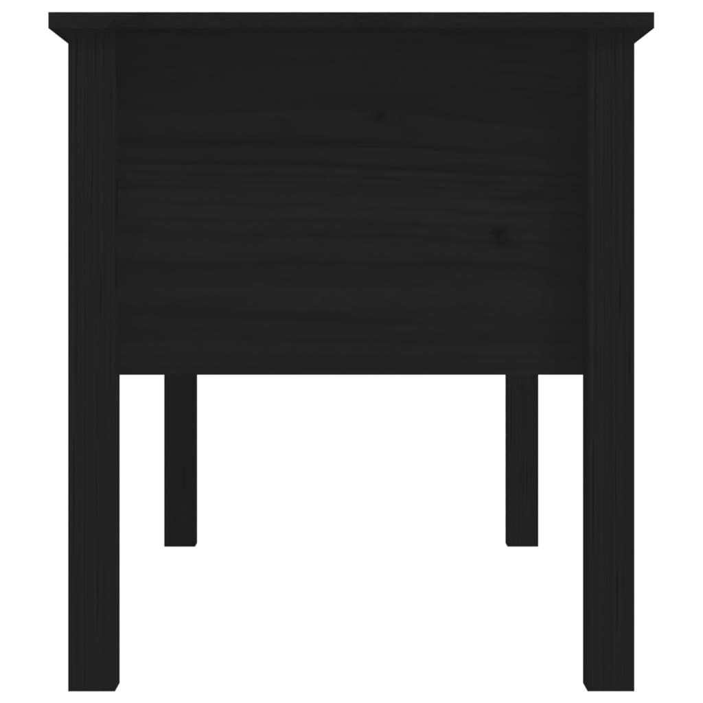 Couchtisch Schwarz 102x49x55 cm Massivholz Kiefer - Pazzar.ch
