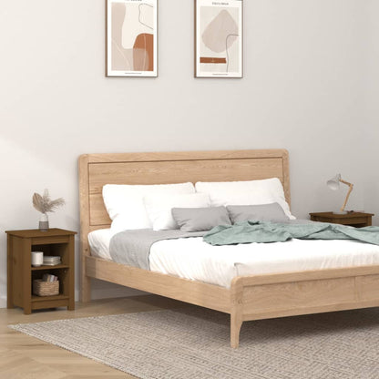 Nachttische 2 Stk. Honigbraun 40x35x55 cm Massivholz Kiefer - Pazzar.ch