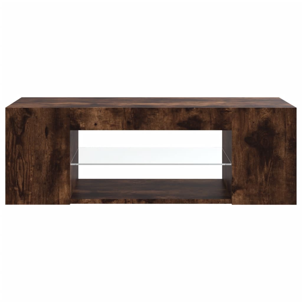 TV-Schrank mit LED-Leuchten Räuchereiche 90x39x30 cm - Pazzar.ch