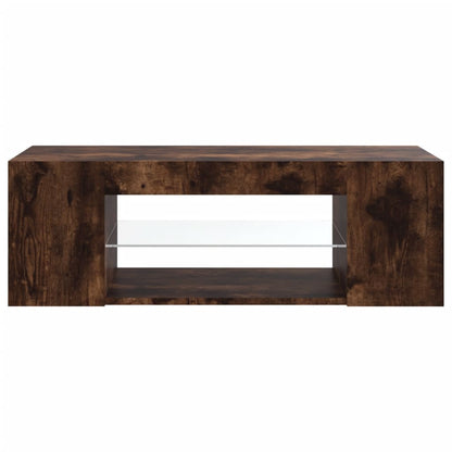 TV-Schrank mit LED-Leuchten Räuchereiche 90x39x30 cm - Pazzar.ch