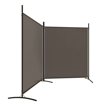 2-tlg. Paravent Anthrazit 348x180 cm Stoff - Pazzar.ch