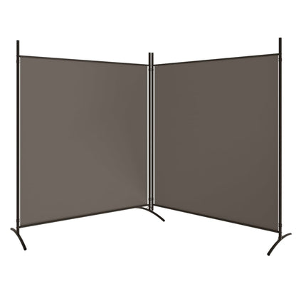 2-tlg. Paravent Anthrazit 348x180 cm Stoff - Pazzar.ch