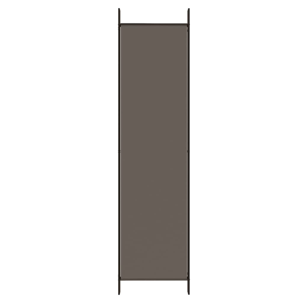 4-tlg. Paravent Anthrazit 698x180 cm Stoff - Pazzar.ch
