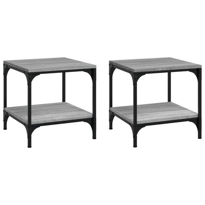 Beistelltische 2 Stk. Grau Sonoma 40x40x40 cm Holzwerkstoff - Pazzar.ch