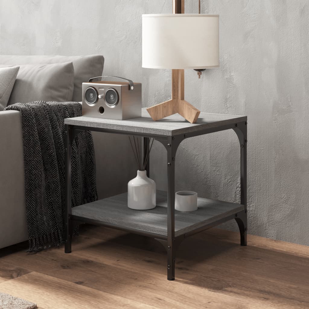 Beistelltische 2 Stk. Grau Sonoma 40x40x40 cm Holzwerkstoff - Pazzar.ch