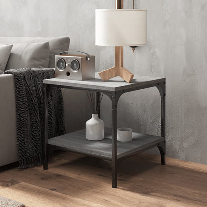 Beistelltische 2 Stk. Grau Sonoma 40x40x40 cm Holzwerkstoff - Pazzar.ch