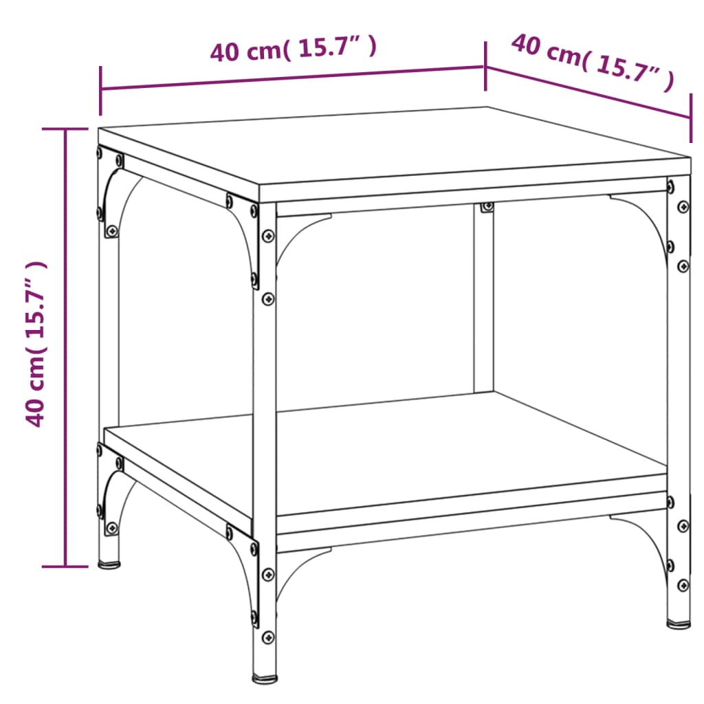 Beistelltische 2 Stk. Grau Sonoma 40x40x40 cm Holzwerkstoff - Pazzar.ch
