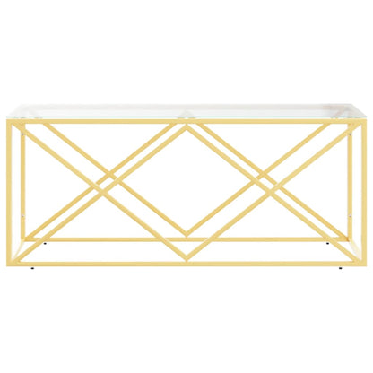 Couchtisch 110x45x45 cm Edelstahl und Glas - Pazzar.ch