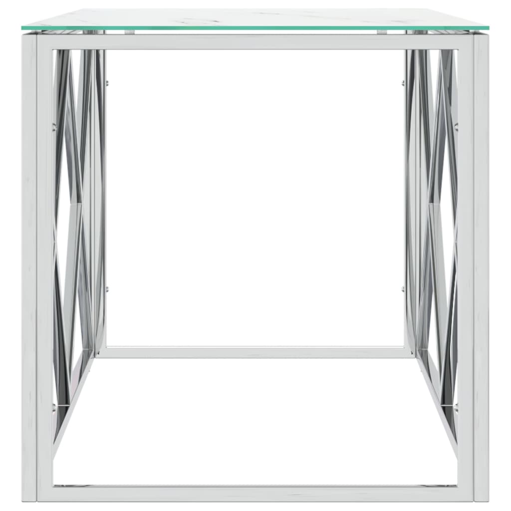 Couchtisch 110x45x45 cm Edelstahl und Glas - Pazzar.ch