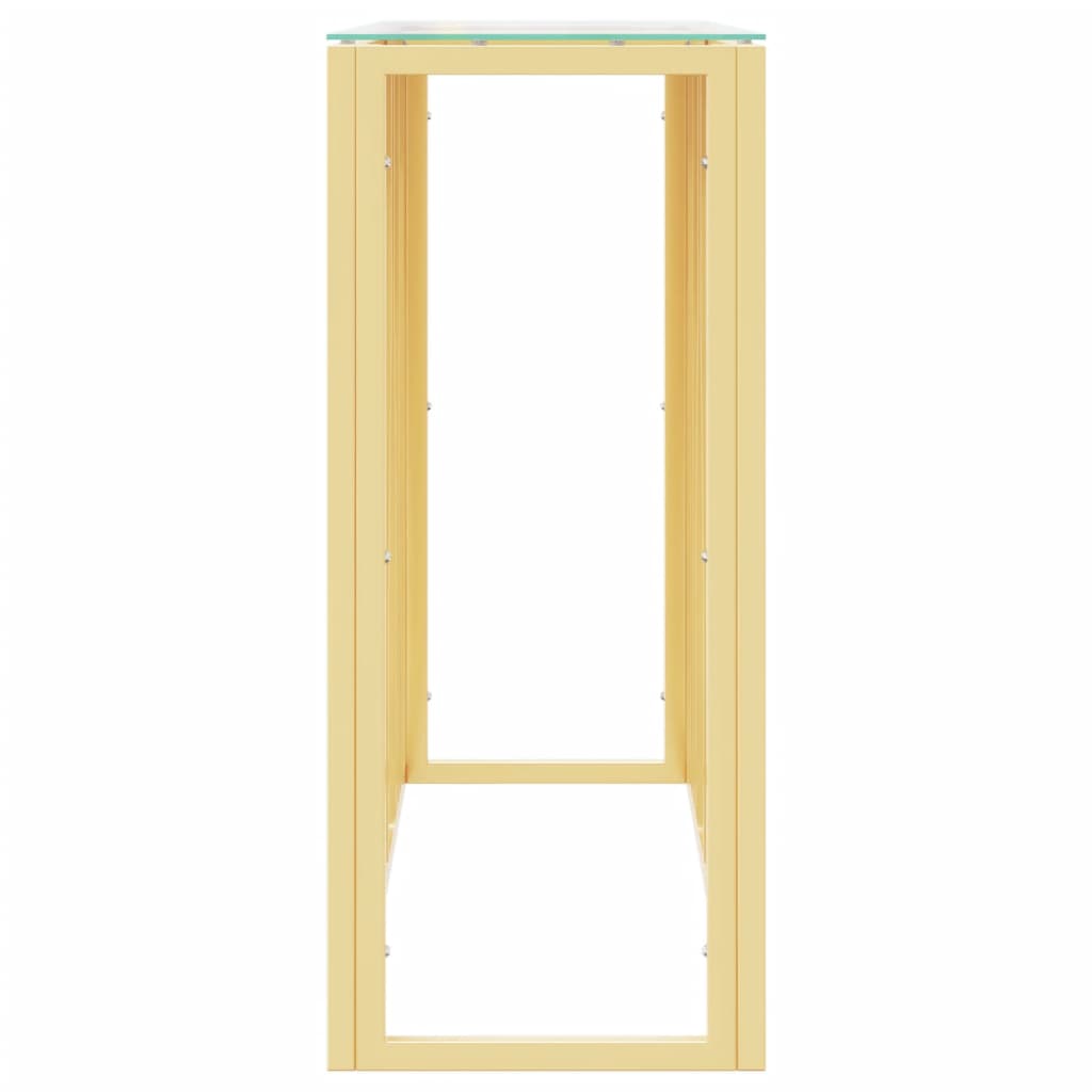 Konsolentisch 110x30x70 cm Edelstahl und Glas - Pazzar.ch