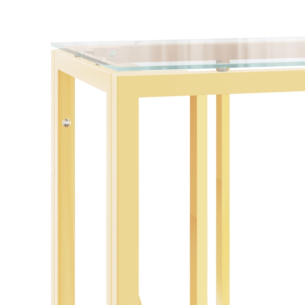 Konsolentisch 110x30x70 cm Edelstahl und Glas - Pazzar.ch