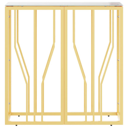 Konsolentisch Golden 70x30x70 cm Edelstahl und Glas - Pazzar.ch