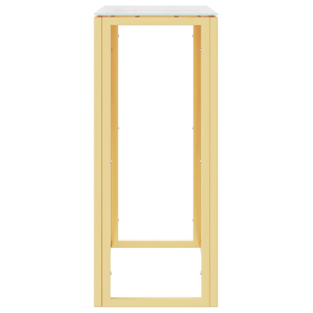 Konsolentisch Golden 70x30x70 cm Edelstahl und Glas - Pazzar.ch