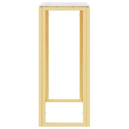 Konsolentisch Golden 70x30x70 cm Edelstahl und Glas - Pazzar.ch