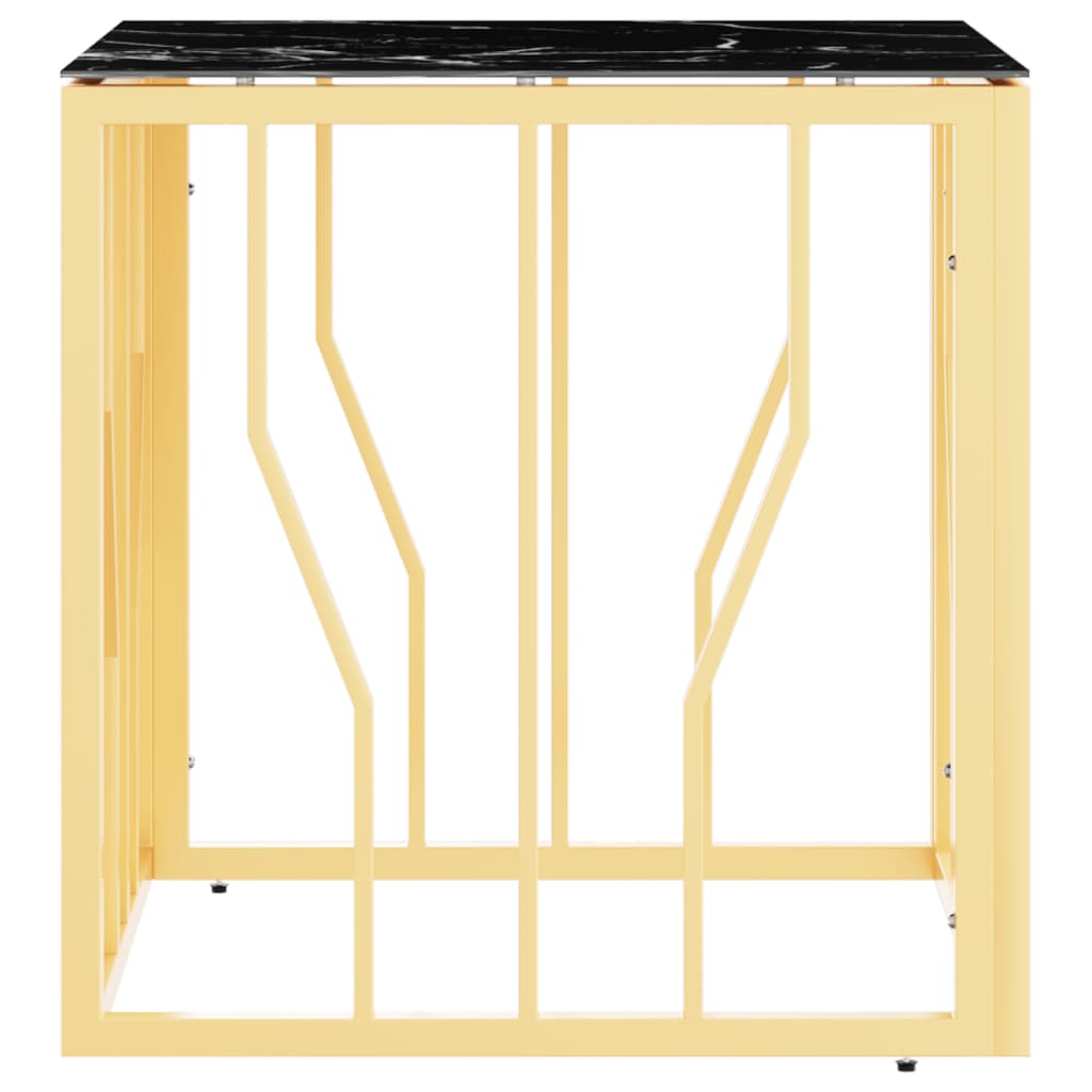 Couchtisch Golden 50x50x50 cm Edelstahl und Glas - Pazzar.ch
