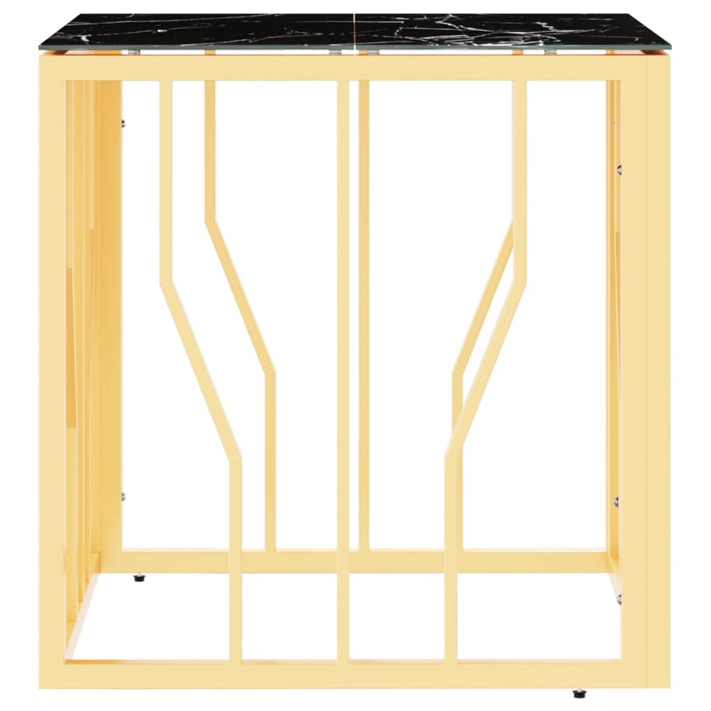 Couchtisch Golden 50x50x50 cm Edelstahl und Glas - Pazzar.ch