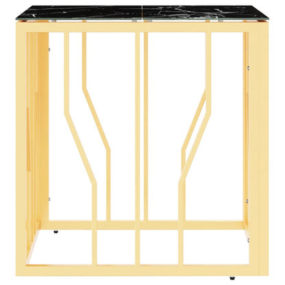Couchtisch Golden 50x50x50 cm Edelstahl und Glas - Pazzar.ch