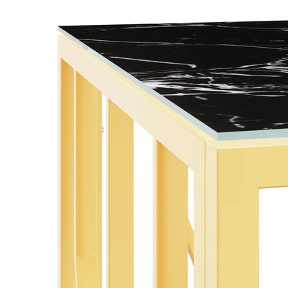 Couchtisch Golden 50x50x50 cm Edelstahl und Glas - Pazzar.ch