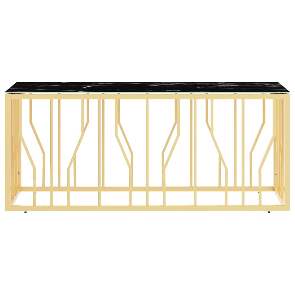 Couchtisch Golden 110x45x45 cm Edelstahl und Glas - Pazzar.ch